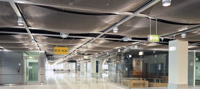 Outfitting an Airport With Architectural Wire Mesh
